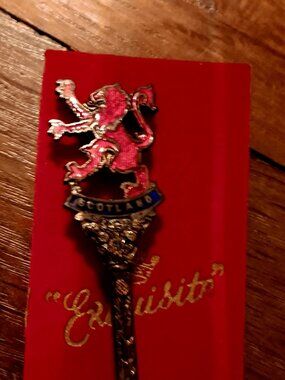 1960's Exquisite silver plate Scotland Lion Rampant souvenir spoon